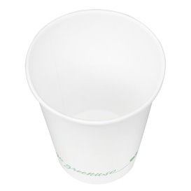 White "Go Green" Paper Cup 7Oz/210ml Ø7,0cm (1.000 Units)