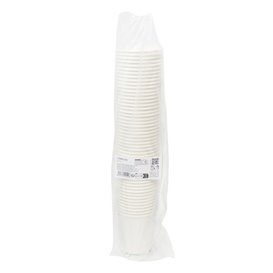 White "Go Green" Paper Cup 9Oz/280ml  (50 Units)