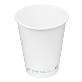 White "Go Green" Paper Cup 9Oz/280ml  (1.000 Units)