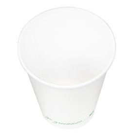 White "Go Green" Paper Cup 12Oz/360ml Ø9,0cm (50 Units)