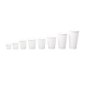 White "Go Green" Paper Cup 8Oz/240ml Ø8,0cm (1.000 Units)