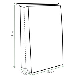 SOS Paper Bag and BOPP Display Window with Tin Tie 15+7x23cm (1000 Uds)