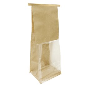 SOS Paper Bag and BOPP Display Window with Tin Tie 9+6x26cm (50 Uds)