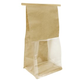 SOS Paper Bag and BOPP Display Window with Tin Tie 12+6x23,5cm (1000 Uds)