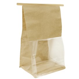 SOS Paper Bag and BOPP Display Window with Tin Tie 15+7x23cm (1000 Uds)
