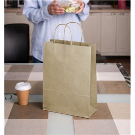 Paper Bag with Handles Kraft 115g/m² 35+16x44cm (25 Units)