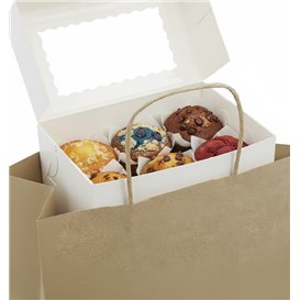 Paper Bag with Handles Kraft 115g/m² 35+16x44cm (25 Units)