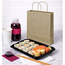 Paper Bag with Handles Kraft 115g/m² 35+16x44cm (25 Units)