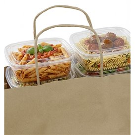Paper Bag with Handles Kraft Brown 115g/m² 42+16x49cm (25 Units) 