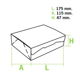 Paper Bakery Box White 17,5x11,5x4,7cm 250g (360 Units)