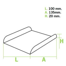 Paper Tray Waffles Pink 13,5x10cm (100 Units)  