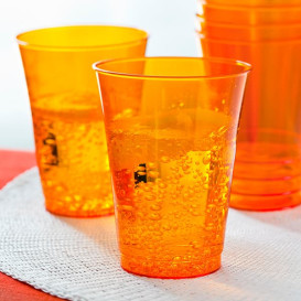 Plastic Cup PS Injection Moulding Orange 230 ml (10 Units) 