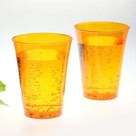 Plastic Cup PS Injection Moulding Orange 230 ml (10 Units) 