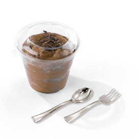 Plastic Mini Fork Metallized 10cm (100 Units)  