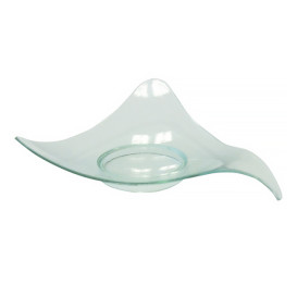 Plastic Tasting Plate PS Triangular shape Water Green 8cm 