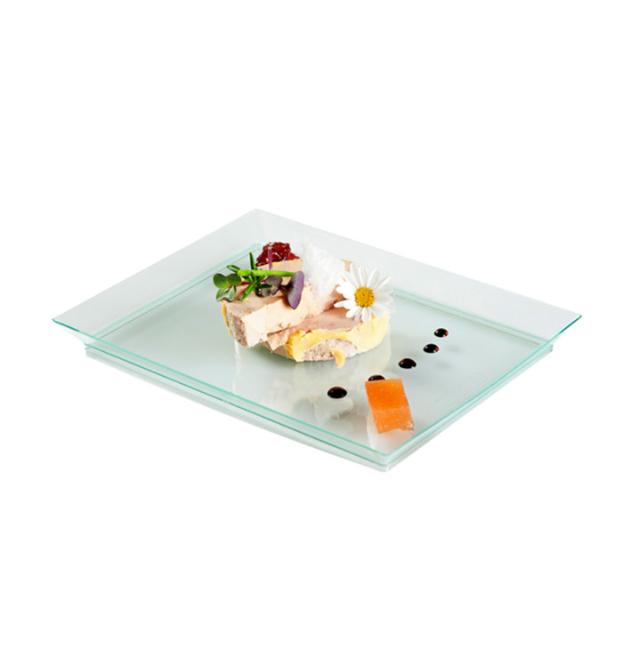 Plastic Tray PS Extra Rigid Water Green 13x18cm Plastic Tray PS Extra Rigid Water Green 13x18cm