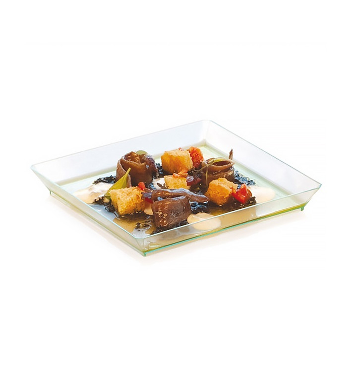 Plastic Tray PS Water Green 13x13cm Plastic Tray PS Water Green 13x13cm