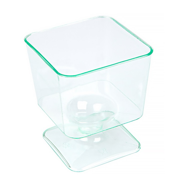 Plastic Glass Square shape Water Green 60 ml Plastic Glass Square shape Water Green 60 ml
