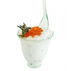 Plastic Tasting Cup PS "Pétalo" Water Green 6,2cm 70ml (288 Units)