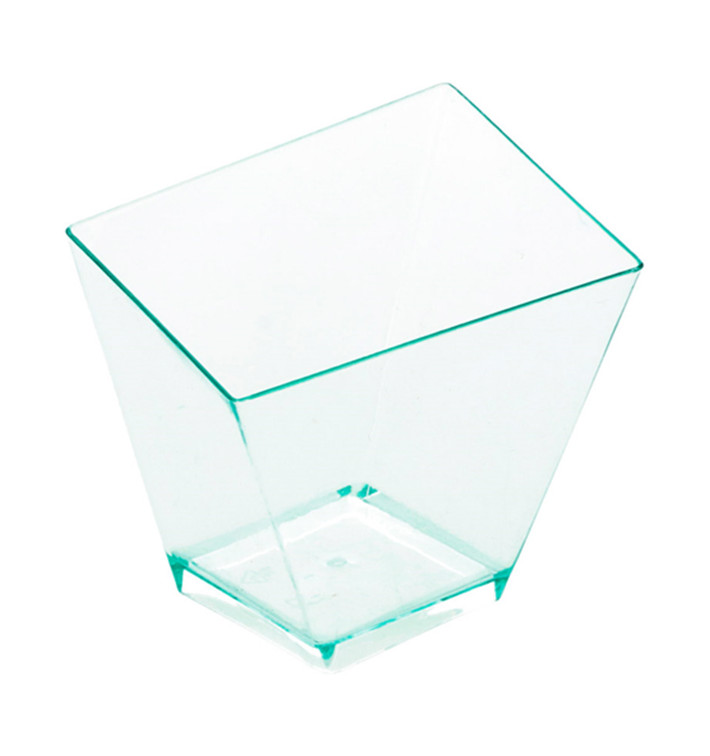 Plastic Tasting Cup PS "Irregular" Water Green 5,6x5,6cm Plastic Tasting Cup PS "Irregular" Water Green 5,6x5,6cm