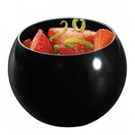 Tasting Plastic Bowl PS Sfere Shape Large Size Black 150 ml 