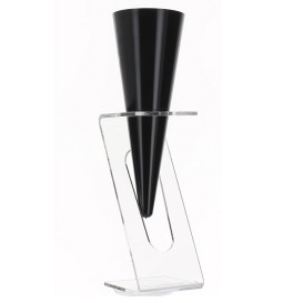 Plastic Flute "Cono" Sparkling Wine Black 100ml 