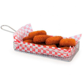 Serving Mini Fryer Container Steel 22x10x6cm (6 Units)