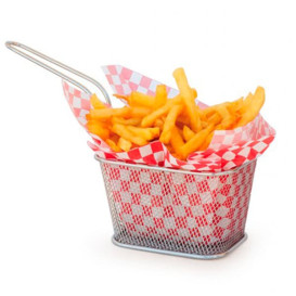 Serving Mini Fryer Container Steel 13x11x8cm (1 Unit) 