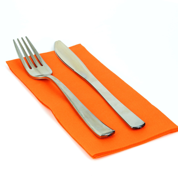 Paper Napkin Double Point Orange 1/8 40x40cm Paper Napkin Double Point Orange 1/8 40x40cm
