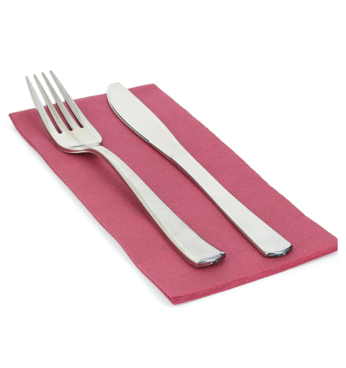 Paper Napkin Double Point Burgundy 1/8 40x40cm Paper Napkin Double Point Burgundy 1/8 40x40cm