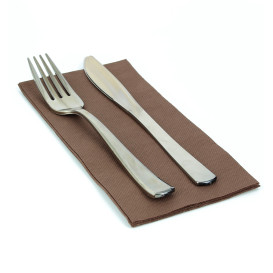 Paper Napkin Double Point Brown 1/8 40x40cm 