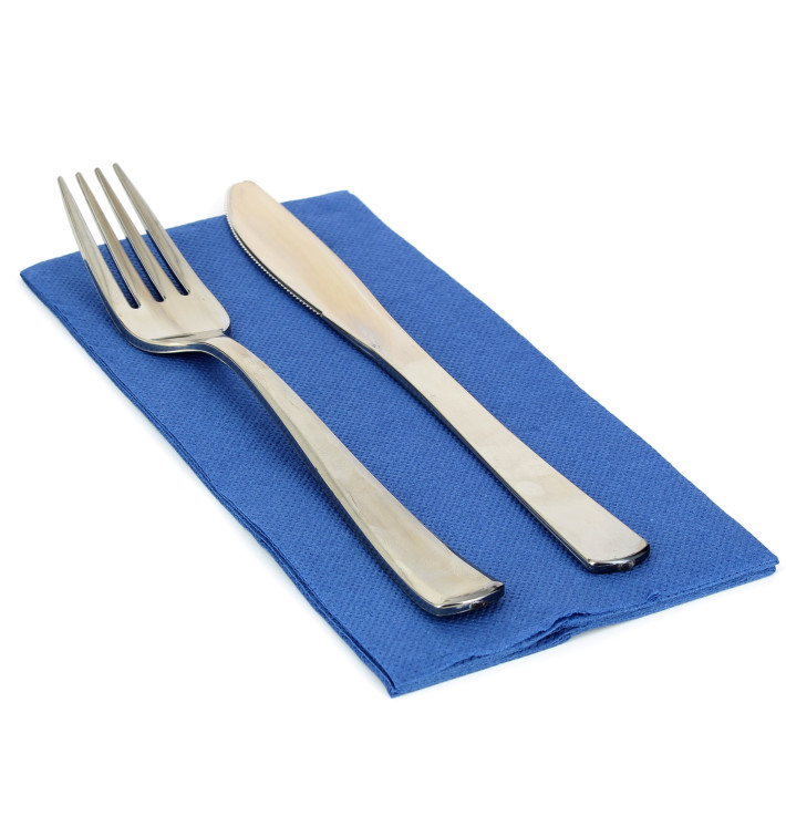 Paper Napkin Double Point Blue 1/8 40x40cm Paper Napkin Double Point Blue 1/8 40x40cm