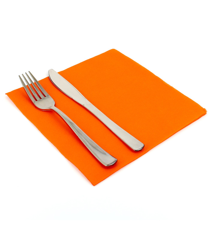 Paper Napkin Double Point Orange 40x40cm 