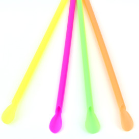 Plastic Straw Straight PS Spoon 4 colors Ø0,6cm 20cm (10000 Units)