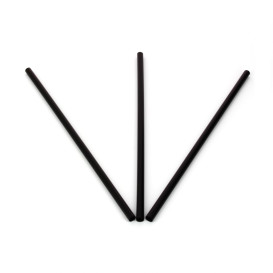 Plastic Straw for Cocktail or Mojito PS Straight Black Ø0,6cm 13cm 