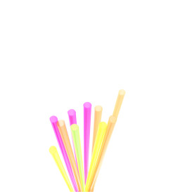 Plastic Straw Straight PS Ø0,8cm 70cm (25 Units)